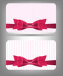 Card with bow and ribbon. Vector illustration