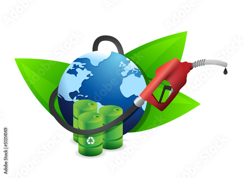 Illustration: alternative oil concept with a gas pump nozzle alternative oil concept with a gas pump nozzle