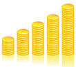 Graph of gold coins