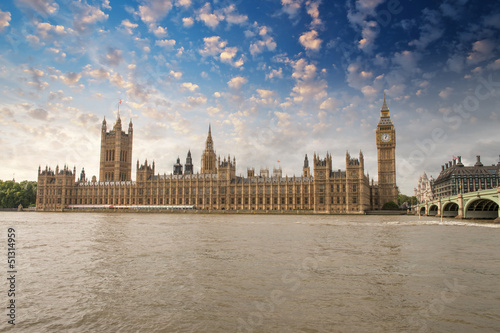 Photo: Houses of Parliament, Westminster Palace - London gothic archite Houses of Parliament, Westminster Palace - London gothic archite