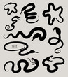 Snake Silhouette Symbols
