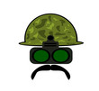 military man with night vision goggles