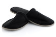 A pair of grey slippers