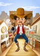 A Mexican man holding a gun