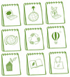 Notebooks with eco-friendly logos