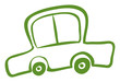 Vector: A drawing of a green car A drawing of a green car