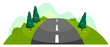 The narrow road at the hill