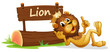A Lion With A Crown Relaxing B...