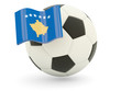 Football with flag of kosovo