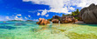 Beach Source d'Argent at Seychelles