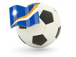Illustration: Football with flag of marshall islands Football with flag of marshall islands