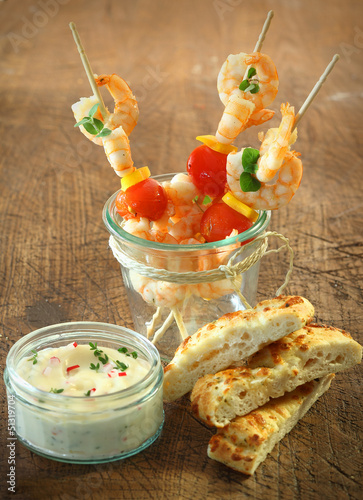 Photo: Seafood cocktail sticks with shrimps Seafood cocktail sticks with shrimps