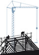 Baustelle mit Kran