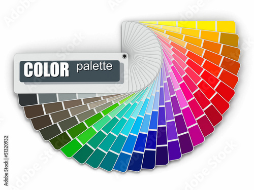 Illustration: Color palette guide on white background Color palette guide on white background