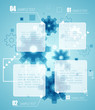 Blue technology infographic. Vector