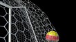 German Ball Scores in Slow Motion with Alpha Channel