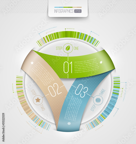 Vector: Abstract infographics design with numbered elements Abstract infographics design with numbered elements