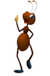 Ant insect character cartoon style vector illustration white