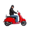 Homme en scooter