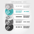 grey and turquoise five half round sticker options
