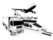 Vektor: Cargo logistics transport illustration Cargo logistics transport illustration