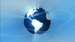 Broadcast globe animation F, loops from 5-35sec