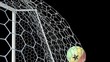 Ghana Ball Scores in Slow Motion with Alpha Channel