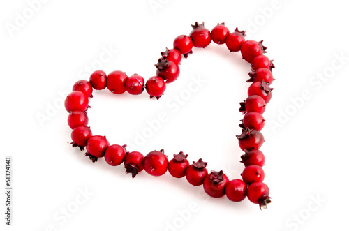 Illustration: Herz aus roten Beeren Herz aus roten Beeren