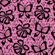 Seamless lace pattern with butterflies and flowers.