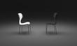 Stylish black and white  chairs