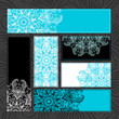 Vektor: Vintage ornamental cards for your design Vintage ornamental cards for your design