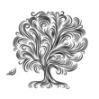 Abstract tree with roots for your design