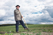 Farmer working in the fields