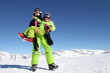 enfants au sports d'hiver
