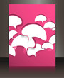 Abstract chat bubbles brochure reflection colorful vector