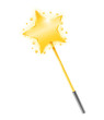 Golden Magic Wand with Stars