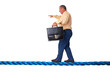 Foto: Businessman at tightrope Businessman at tightrope