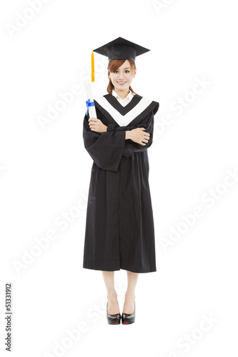 Photo: full length beautiful young graduation woman full length beautiful young graduation woman