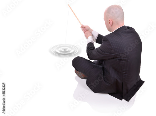 Photo: businessman fishing businessman fishing