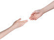 female teen helping hands
