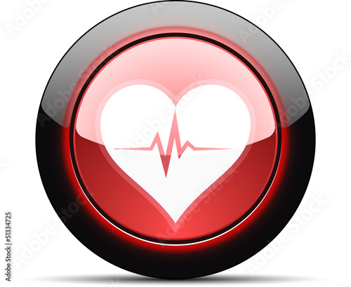 Illustration: Heart Beat monitor button Heart Beat monitor button