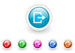 exit vector glossy web icon set