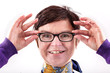 Woman with glasses