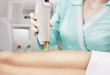 Laser hair removal in the beauty salon.