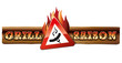 Vector: Schild Grillsaison Holz Schild Grillsaison Holz