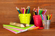 Colorful Pencils With School S...