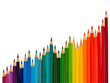 Buntstifte in Diagrammform