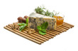 Dor blue cheese with herbs, nuts and honey