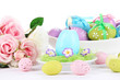 Foto: Place setting for Easter close up Place setting for Easter close up