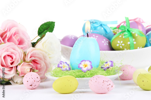 Photo: Place setting for Easter close up Place setting for Easter close up
